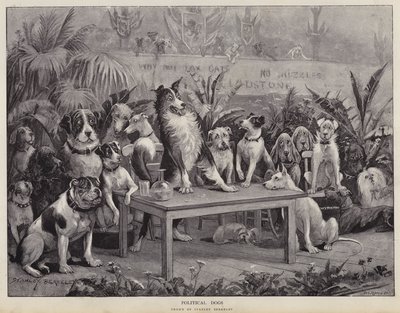 Politikai kutyák (litho) alkotó: Stanley (after) Berkeley
