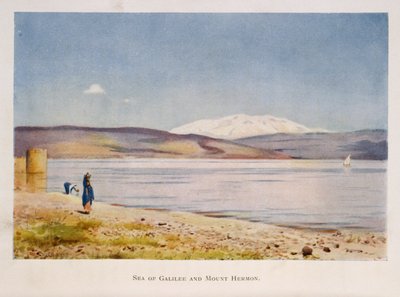 Galileai-tenger a Hermon-hegy felé (Szíriában), Palesztina 1906 alkotó: Stanley Inchbold