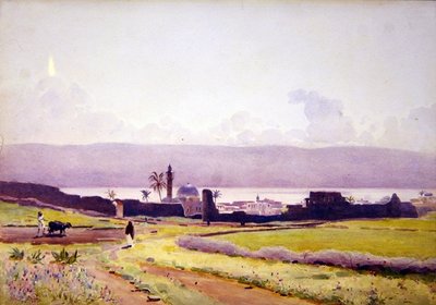 Tiberius falai között, 1905 körül (akvarell, papír) alkotó: Stanley Inchbold