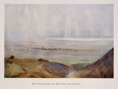 eső hullott Jerikó és a Holt-tenger felett, Palesztinában 1906 alkotó: Stanley Inchbold