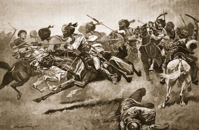 A Pao-ting-fu-i expedícióról: A bengáli lándzsák rohama, illusztráció a 