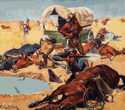 Cowboyok és indiánok alkotó: Stanley L. Wood