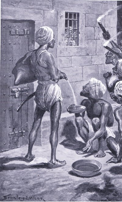 A kalkuttai fekete lyuk (1866-1928) (litho) alkotó: Stanley L. Wood