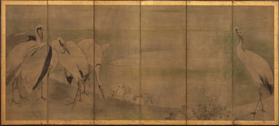 Darvak és krizantémok, Momoyama vagy Edo korszak, 1568-1868. alkotó: Sôtatsu