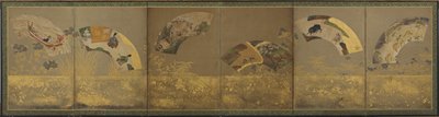Hat rajongói dolgozat: vegyes témák, Momoyama vagy Edo-korszak, 1590-1640. alkotó: Sôtatsu
