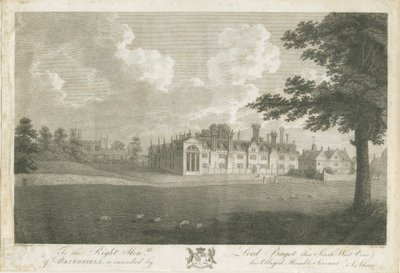 Blithfield Hall: metszet, és [XVIII. század] alkotó: Stebbing Shaw