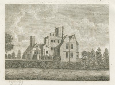 Brewood - Black Ladies Priory: metszet, és [?18. század] (nyomat) alkotó: Stebbing Shaw