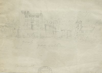 Caverswall kastély: ceruzarajz, nd [c 1800] (rajz) alkotó: Stebbing Shaw