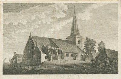 Church Eaton Church: metszet, nd [c 1800] (nyomtatás) alkotó: Stebbing Shaw