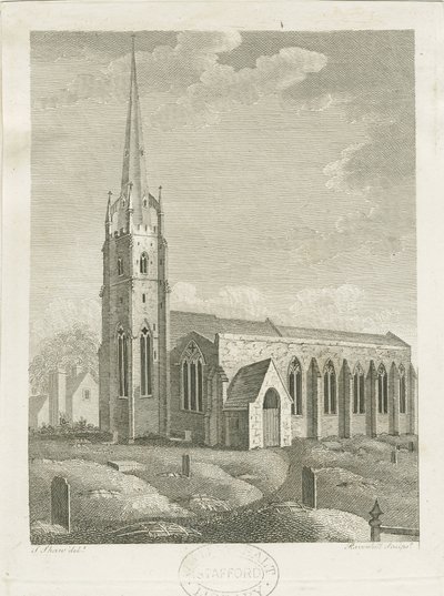 Clifton Campville Church: metszet, nd [c 1790] (nyomtatás) alkotó: Stebbing Shaw