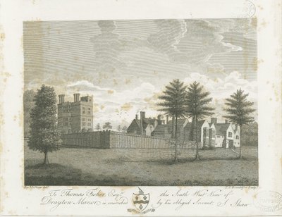 Drayton Bassett - "Drayton Manor": metszet, nd [1795] alkotó: Stebbing Shaw