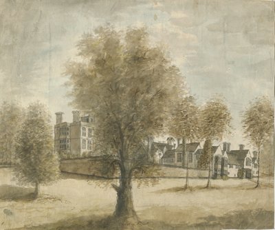 Drayton Bassett - "Drayton Manor": akvarell festmény, nd [1789-1793] alkotó: Stebbing Shaw