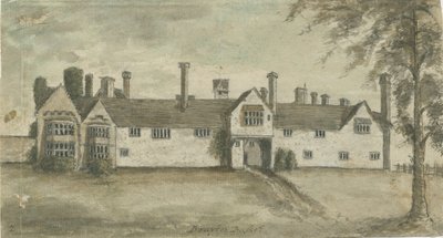 Drayton Bassett - "Drayton Manor": akvarell festmény, nd [1789] alkotó: Stebbing Shaw