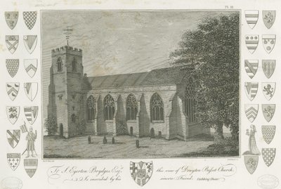 Drayton Bassett Church: metszet, nd [1762-1802] (nyomtatás) alkotó: Stebbing Shaw