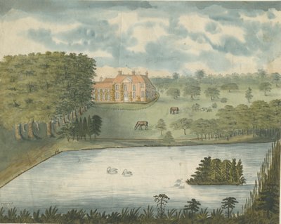 Freeford Hall: vízfestmény, nd [1762-1802] alkotó: Stebbing Shaw