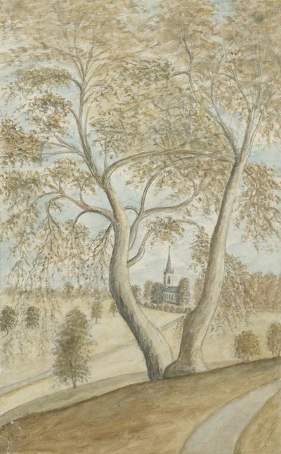 Great Barr Chapel: vízfestmény, nd [1762-1802] alkotó: Stebbing Shaw
