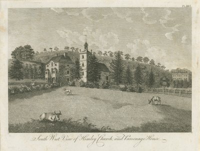Himley templom és plébánia: metszet, nd [1762-1798] (nyomtatás) alkotó: Stebbing Shaw