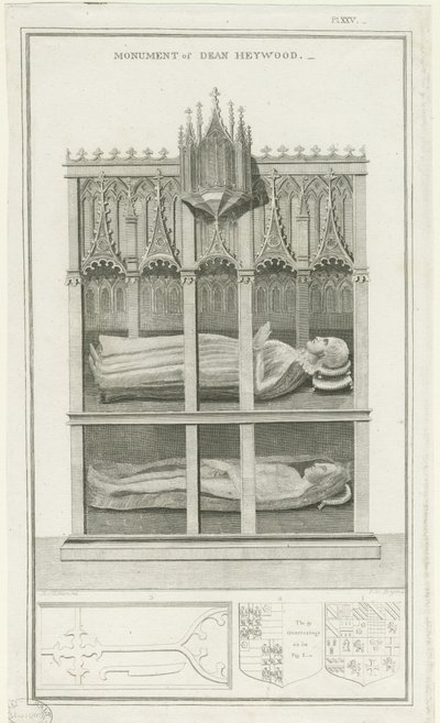 Lichfield katedrális – Heywood dékán emlékműve: metszet, nd [1762-1798] (nyomtatás) alkotó: Stebbing Shaw