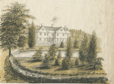 Madeley – Old House: akvarell rajz, nd [1762-1802] alkotó: Stebbing Shaw