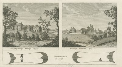 Mavesyn Ridware Hall – Gatehouse: metszet, 1785 alkotó: Stebbing Shaw