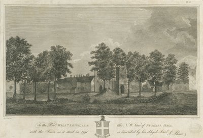 Rushall kastély/Hall: metszet alkotó: Stebbing Shaw