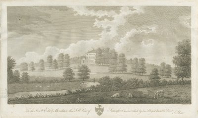 Somerford Hall: metszet, nd [1762-1802] (nyomtatás) alkotó: Stebbing Shaw