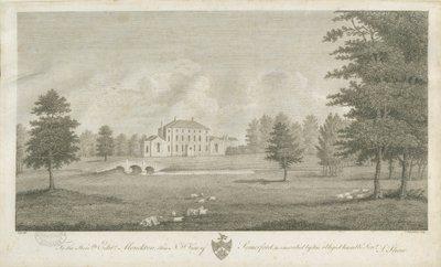 Somerford Hall: metszet, és [18. század vége] (nyomtatás) alkotó: Stebbing Shaw