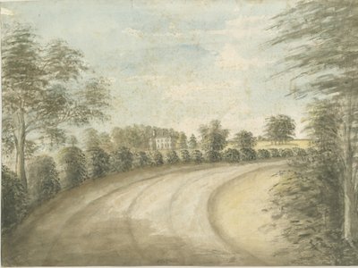 Statfold Hall: akvarell festmény, nd [1762-1802] alkotó: Stebbing Shaw