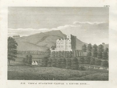 Stourton Castle és Kinver Edge: metszet, nd [1799] (nyomat) alkotó: Stebbing Shaw