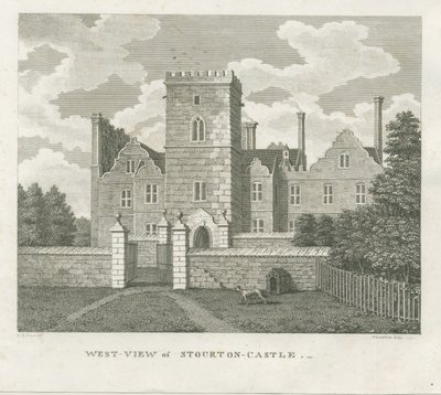 Stourton kastély: metszet alkotó: Stebbing Shaw
