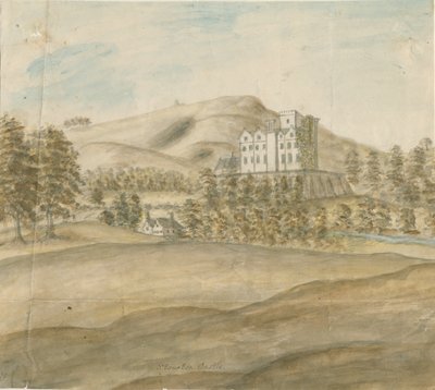 Stourton Castle: akvarell festmény, nd [1762-1798] alkotó: Stebbing Shaw