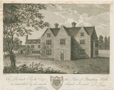 Streethay Hall: metszet, és [18. század vége] (nyomtatás) alkotó: Stebbing Shaw