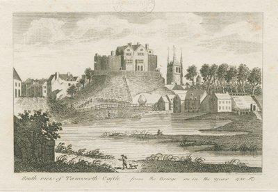Tamworth-kastély: metszet alkotó: Stebbing Shaw