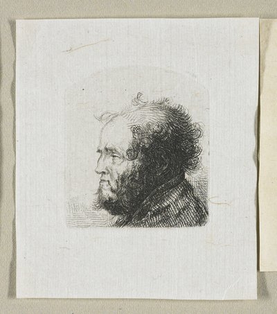Egy szakállas férfi feje balra néz alkotó: Stefan Juliusz Norblin de la Gourdaine