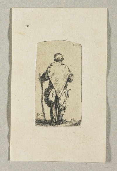 Álló férfi fehér ruhát visel alkotó: Stefan Juliusz Norblin de la Gourdaine