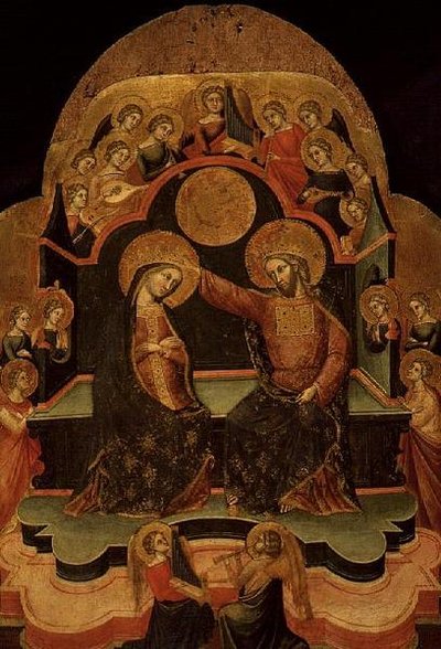 A Szűz koronázása (panel) alkotó: Stefano (fl.1353 81) Veneziano