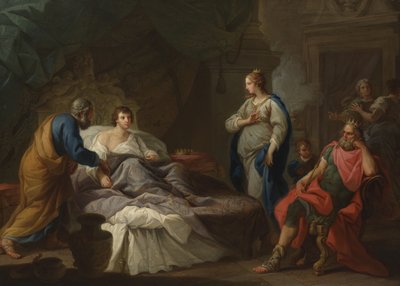 Antiochus Vágyódás Stratonice után, 1740 körül (olaj, vászon) alkotó: Stefano Pozzi