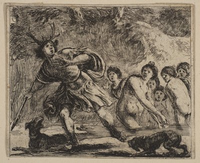 Acteon, a Game of Mythology-ból Game of Mythology, 1644. alkotó: Stefano della Bella