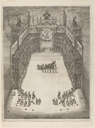 A színház légi felvétele, 1652. alkotó: Stefano della Bella