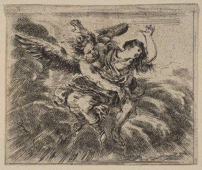 Boreas és Oreithyia, a Game of Mythology Jeu de la Mythologie-ból, 1644. alkotó: Stefano della Bella