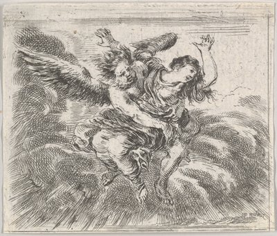 Boreas és Orithyia, a Game of Mythology Jeu de la Mythologie-ból, 1644. alkotó: Stefano della Bella