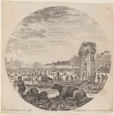 Campo Vaccino, 1646. alkotó: Stefano della Bella
