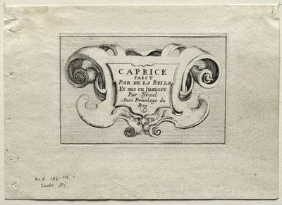 Caprics: Címlap. alkotó: Stefano della Bella
