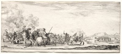 Lovassági összecsapás. alkotó: Stefano della Bella