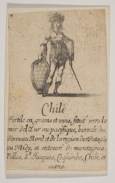 Chile, a Földrajzi játékból, a Földrajzi játékból, 1644. alkotó: Stefano della Bella