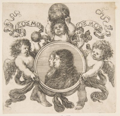 Cosimo de Medici, Toszkána hercege és felesége, Marguerite Louise dOrleans, 1661. alkotó: Stefano della Bella