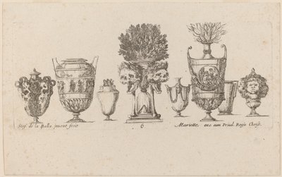 Fantasztikus vázák, valószínűleg 1646-ból. alkotó: Stefano della Bella