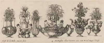 Fantasztikus vázák, valószínűleg 1646-ból. alkotó: Stefano della Bella