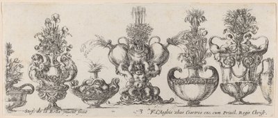 Fantasztikus vázák, valószínűleg 1646-ból. alkotó: Stefano della Bella