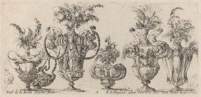 Fantasztikus vázák, valószínűleg 1646-ból. alkotó: Stefano della Bella